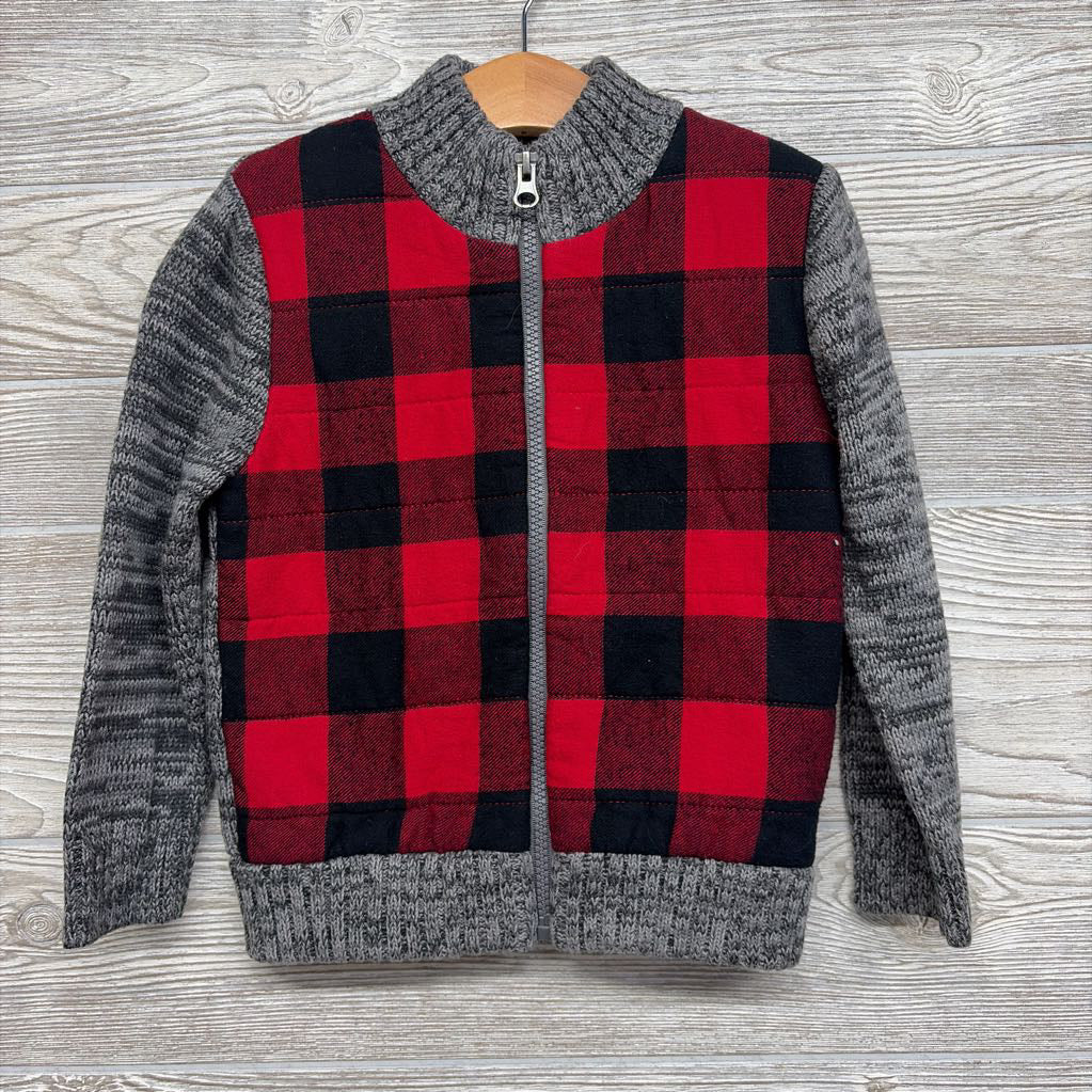 Sweater Jacket Buffalo Plaid 3t