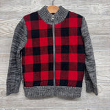 Sweater Jacket Buffalo Plaid 3t