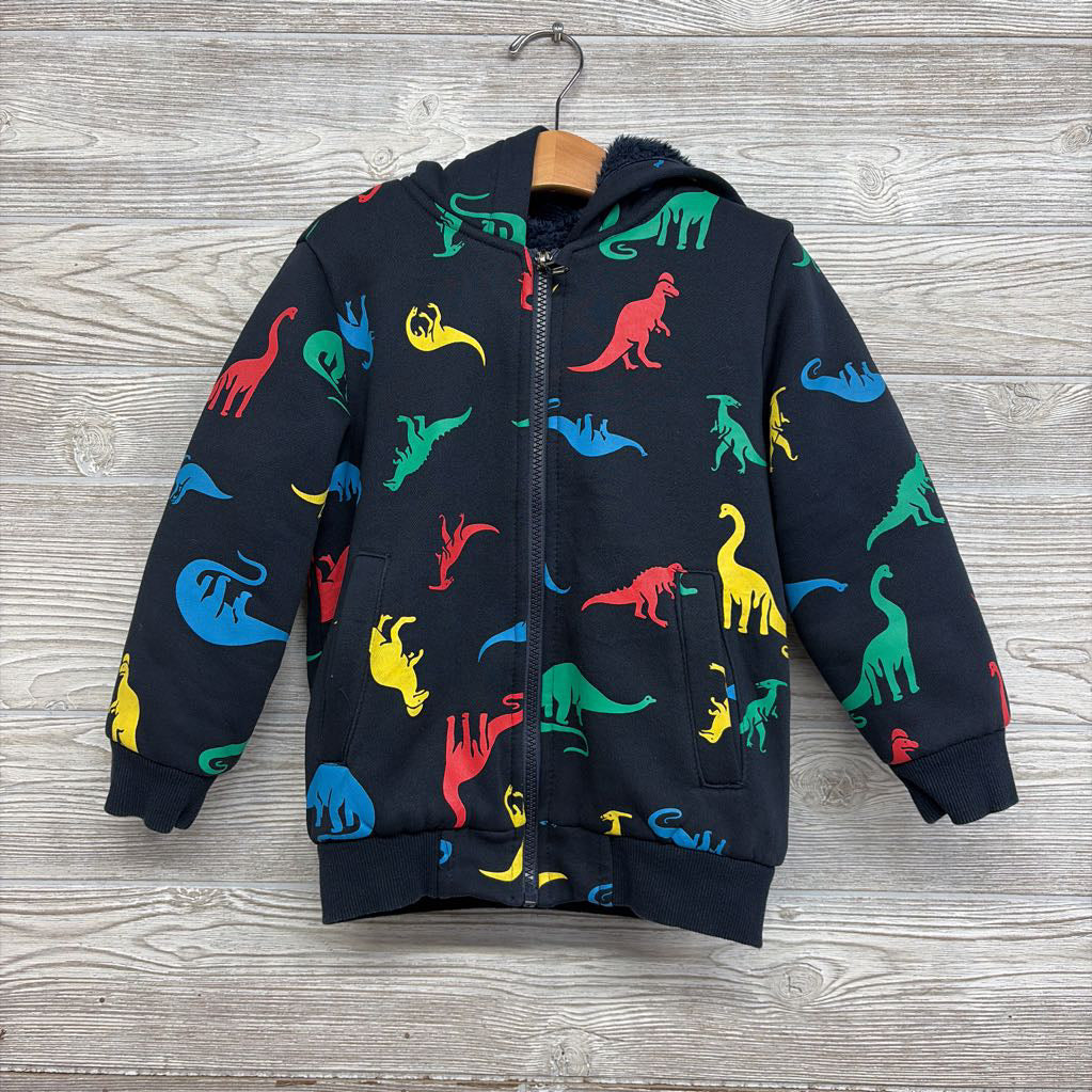 Plush Lined Jacket Dinosaurs 4-5