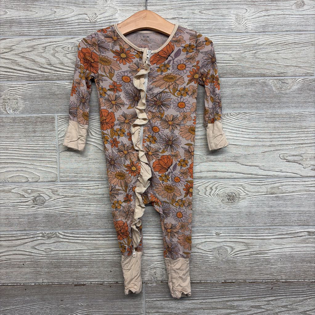 Ruffle Bamboo Sleeper Flowers 9-12M