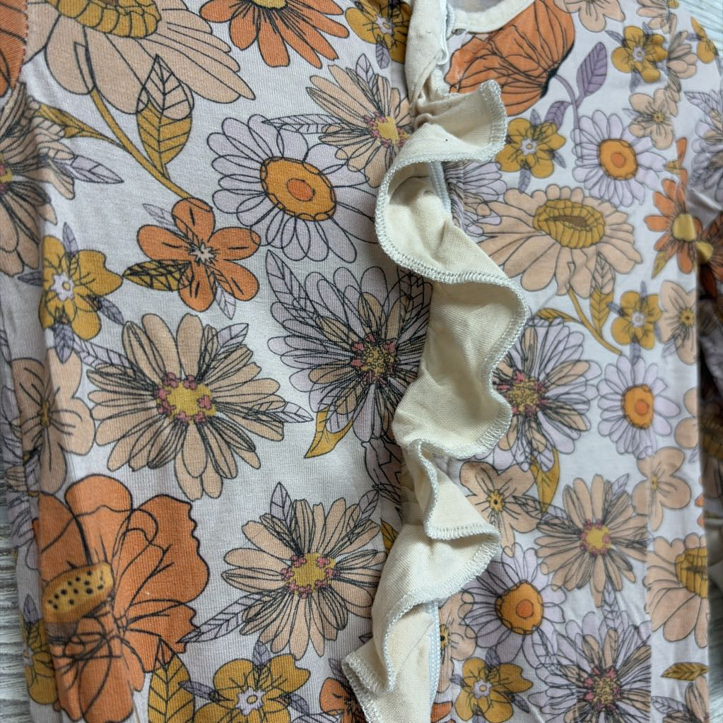 Ruffle Bamboo Sleeper Flowers 9-12M