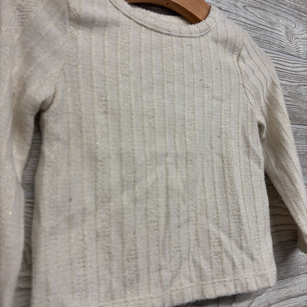 Ribbed LS Shirt Glitter Stripes 18M