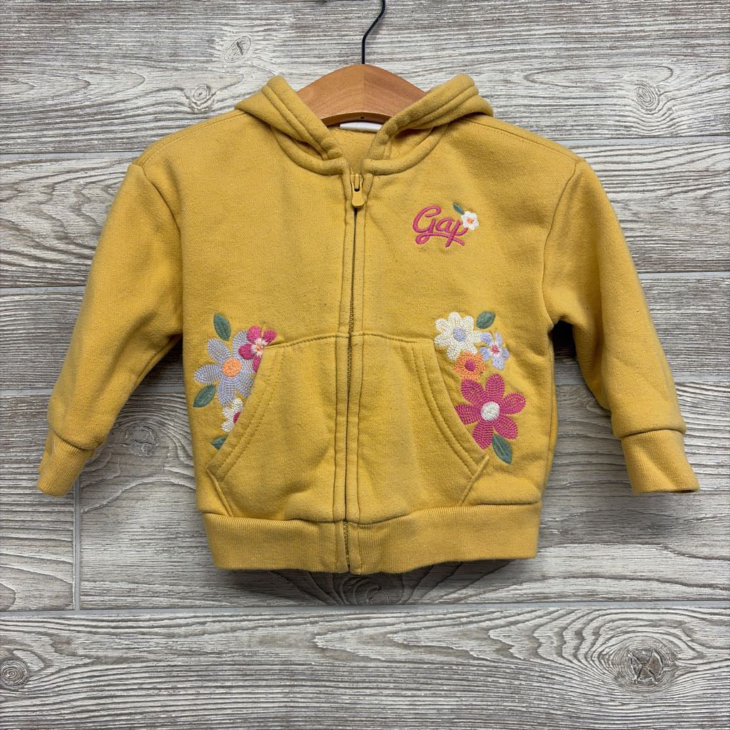 Full Zip Hoodie Flowers 12-18M