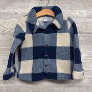 Sherpa Gingham Button Up Shirt 3t