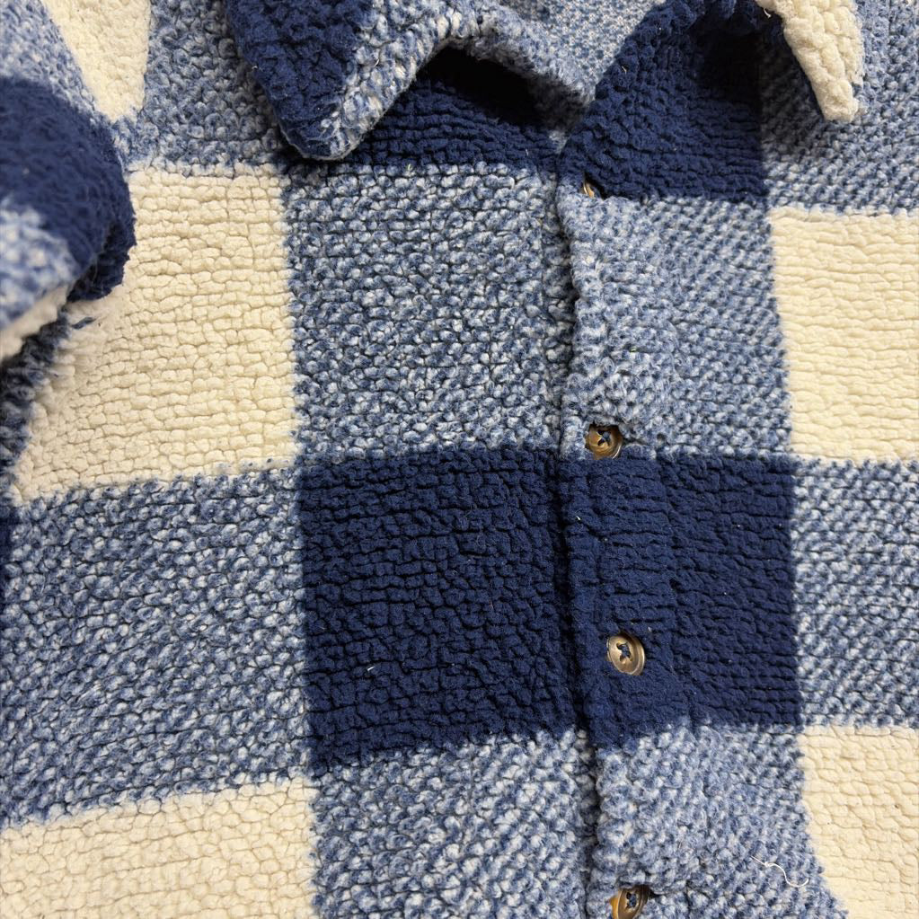 Sherpa Gingham Button Up Shirt 3t