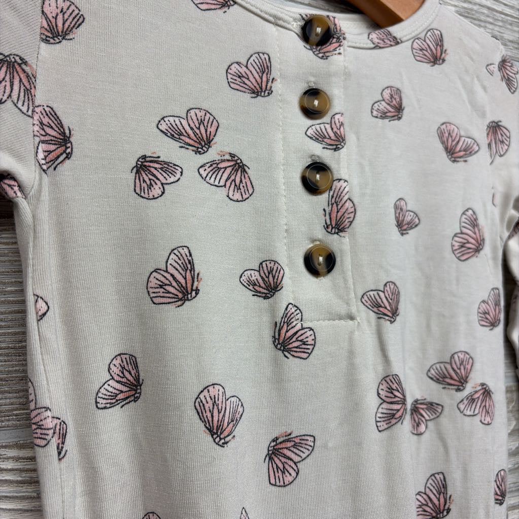 LS Bamboo PJ Gown Butterflies 3-6M