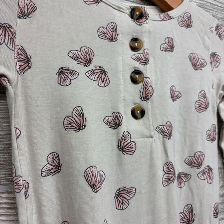 LS Bamboo PJ Gown Butterflies 3-6M