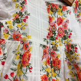 Button Up Tiered Dress Flowers 18M