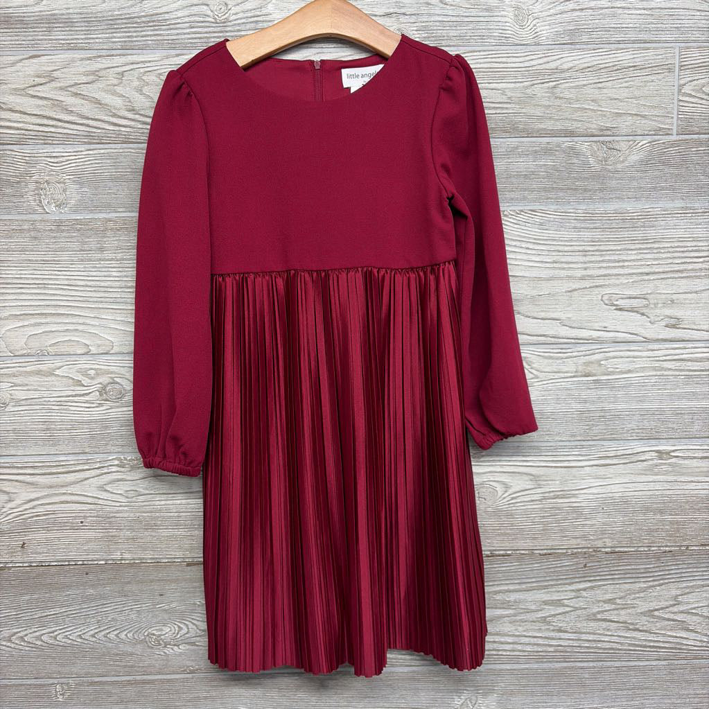 LS Dress W/ Pleated Skirt 6X