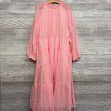 Sheer Tiered Textured Dots Dress 8