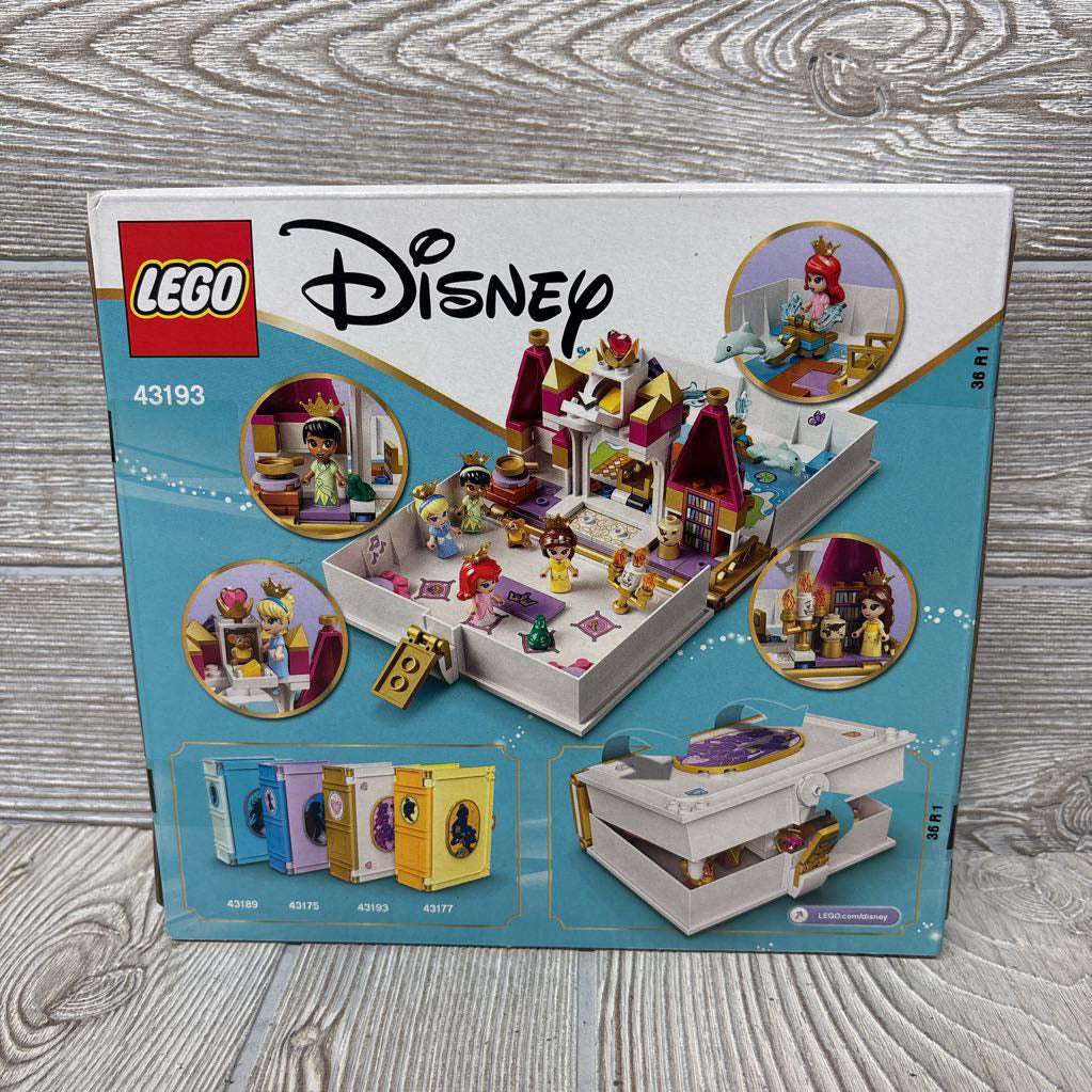NEW #43193 Ariel, Belle, Cinderella and Tiana's Storybook Adventures Building Set