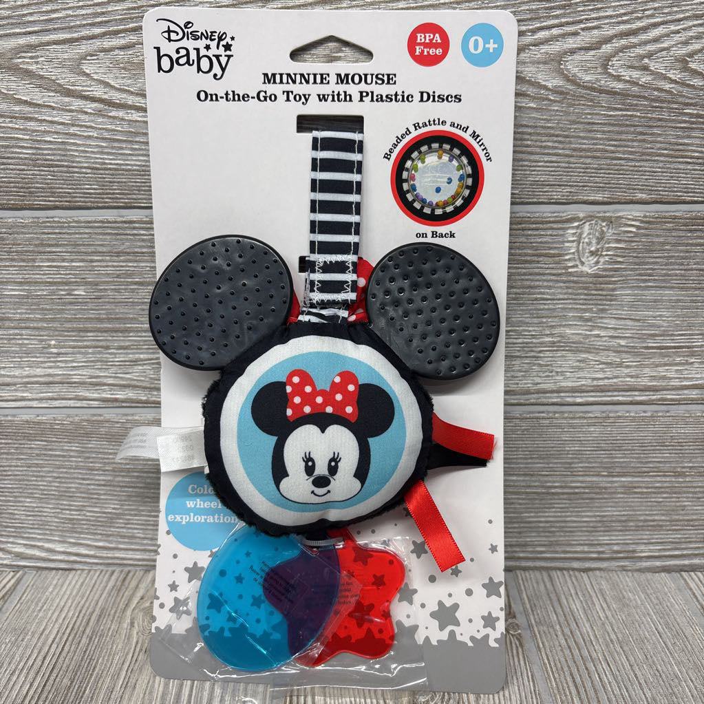 NEW Minnie Mouse On-The-Go Toy With Plastic Disks