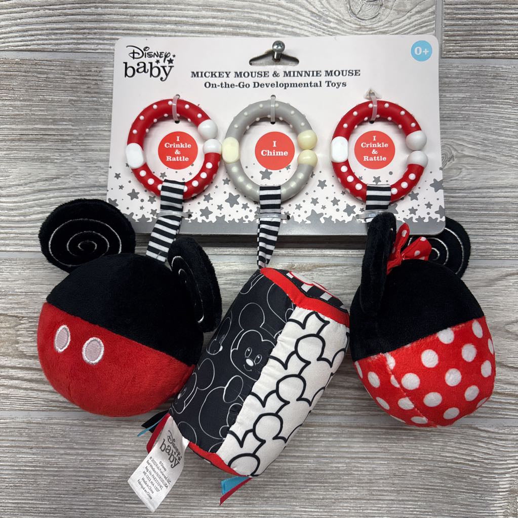 NEW Mickey Mouse & Minnie Mouse On-The-Go Developmental Toys