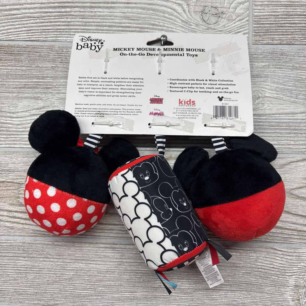 NEW Mickey Mouse & Minnie Mouse On-The-Go Developmental Toys