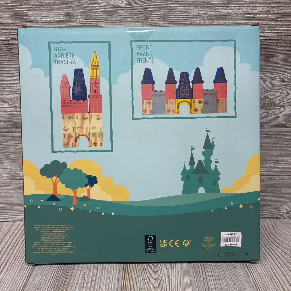 NEW 32 Pc Mickey Mouse Castle Stacking Block Set