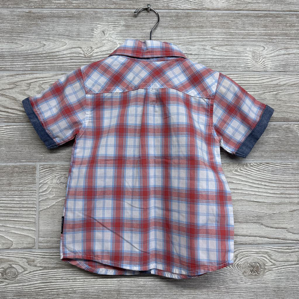 Plaid SS Button Up Shirt 2t