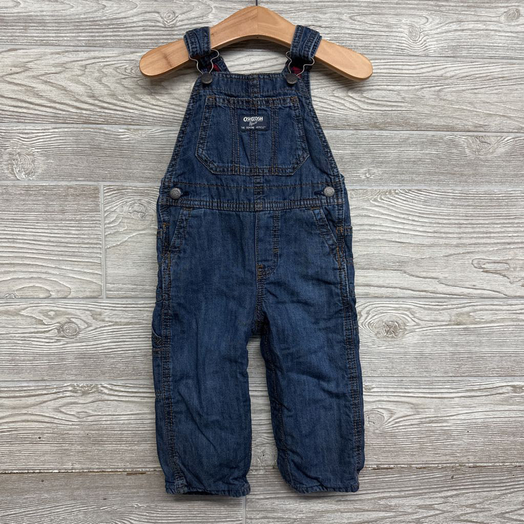 Buffalo Check Lined Denim Overalls 18M