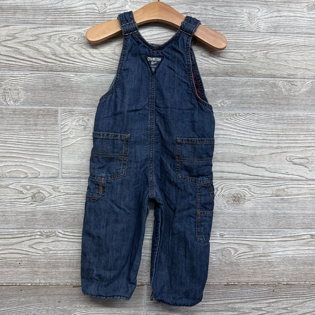 Buffalo Check Lined Denim Overalls 18M