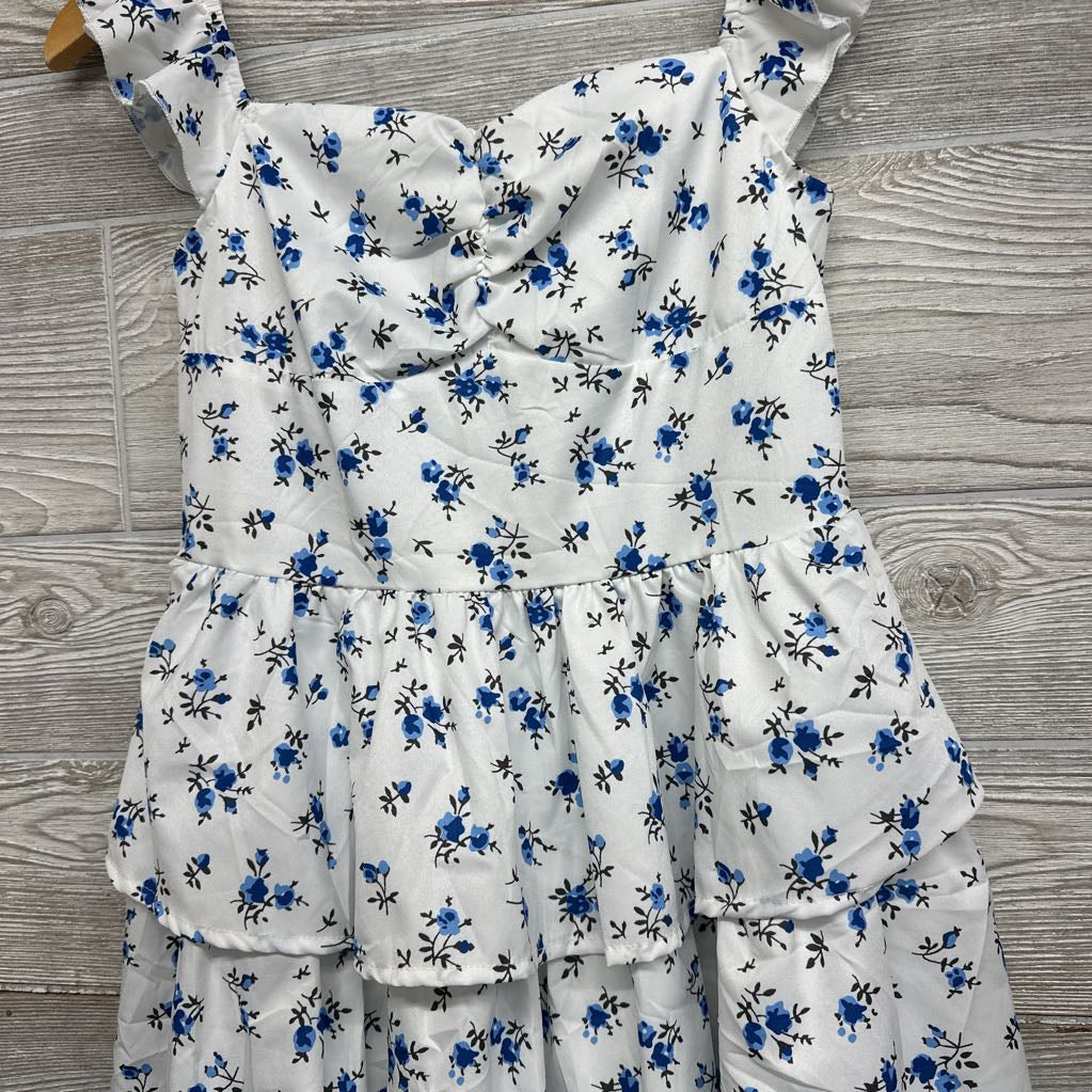 Tiered Flutter Strap Dress Flowers 12