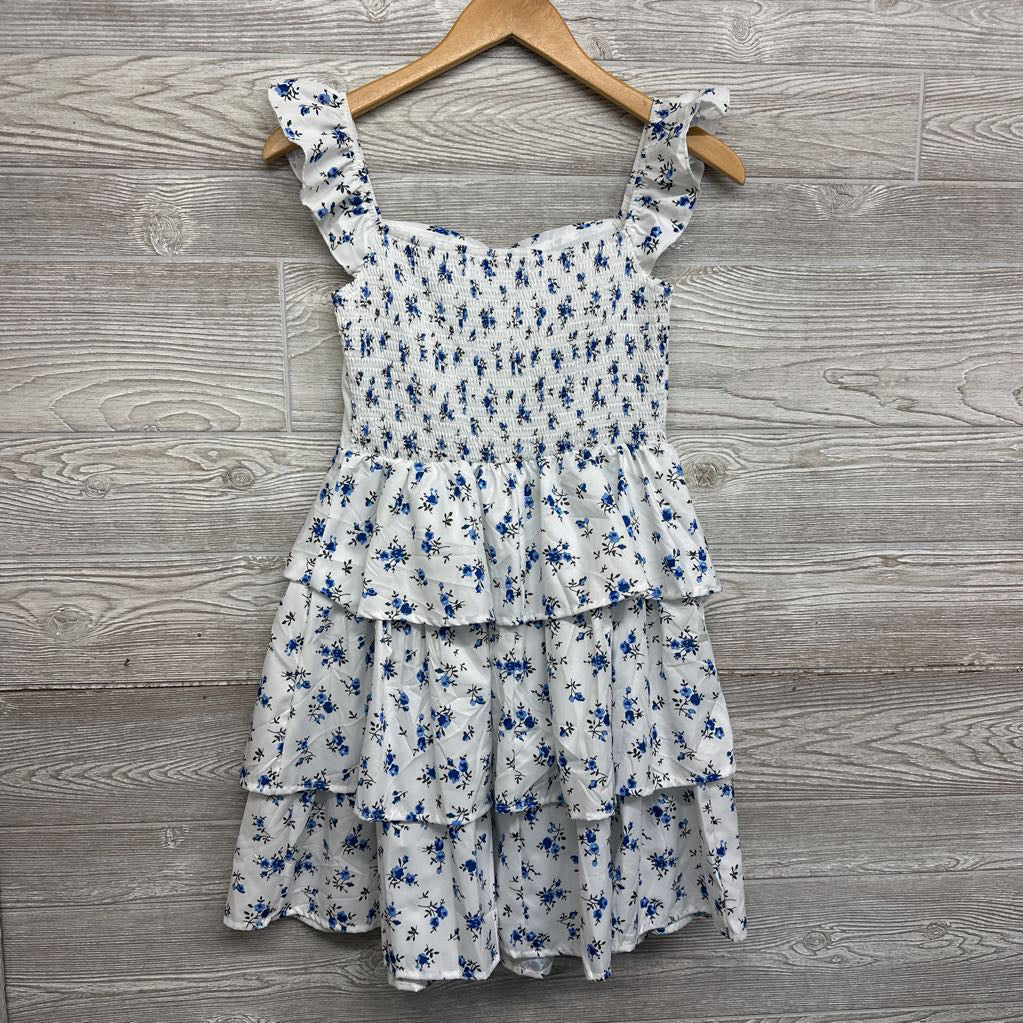 Tiered Flutter Strap Dress Flowers 12
