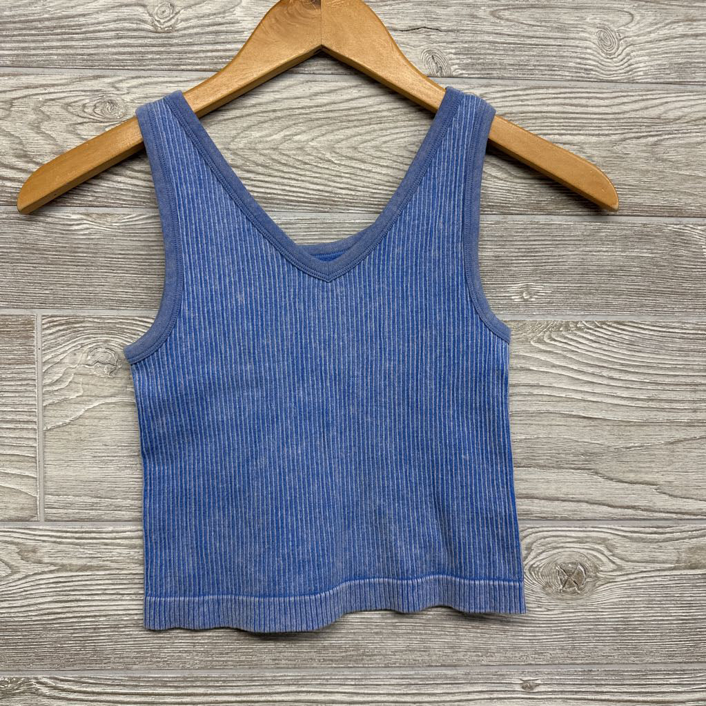 Weathered Ribbed Crop Tank 10-12