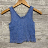Weathered Ribbed Crop Tank 10-12