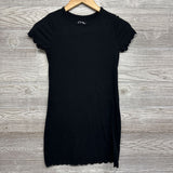 Ribbed Lettuce Trim Dress 10-12