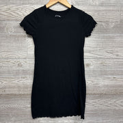 Ribbed Lettuce Trim Dress 10-12