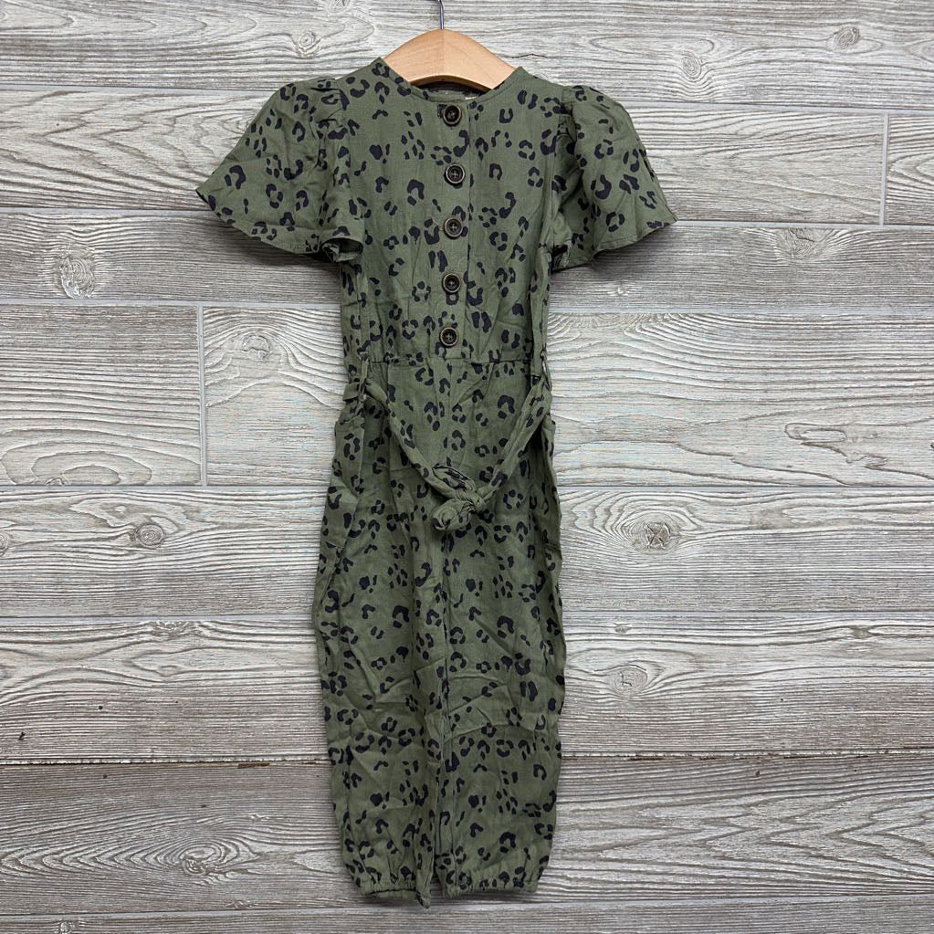 LS Flutter Sleeve Outfit W/ Belt Animal Print 2T