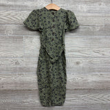 LS Flutter Sleeve Outfit W/ Belt Animal Print 2T