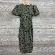 LS Flutter Sleeve Outfit W/ Belt Animal Print 2T