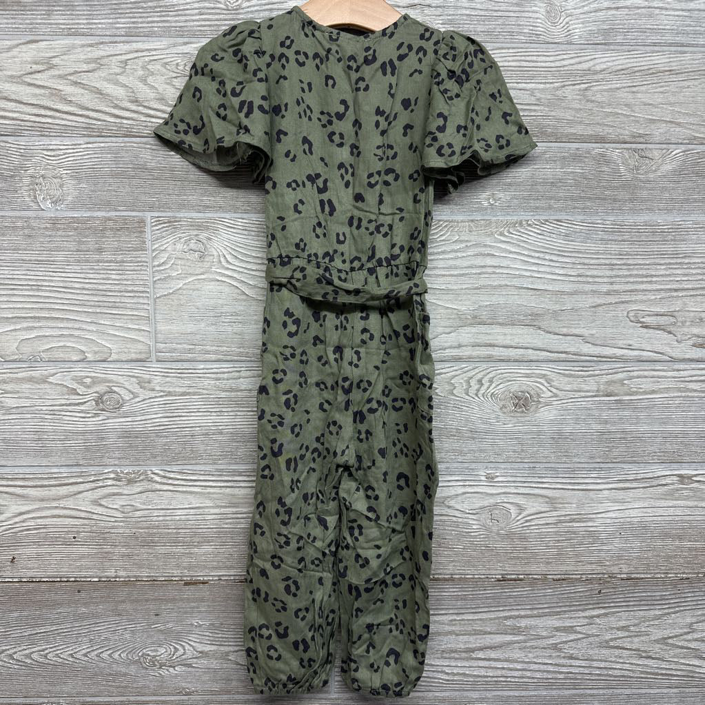 LS Flutter Sleeve Outfit W/ Belt Animal Print 2T
