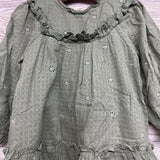 LS Eyelet Ruffle Dress 3T