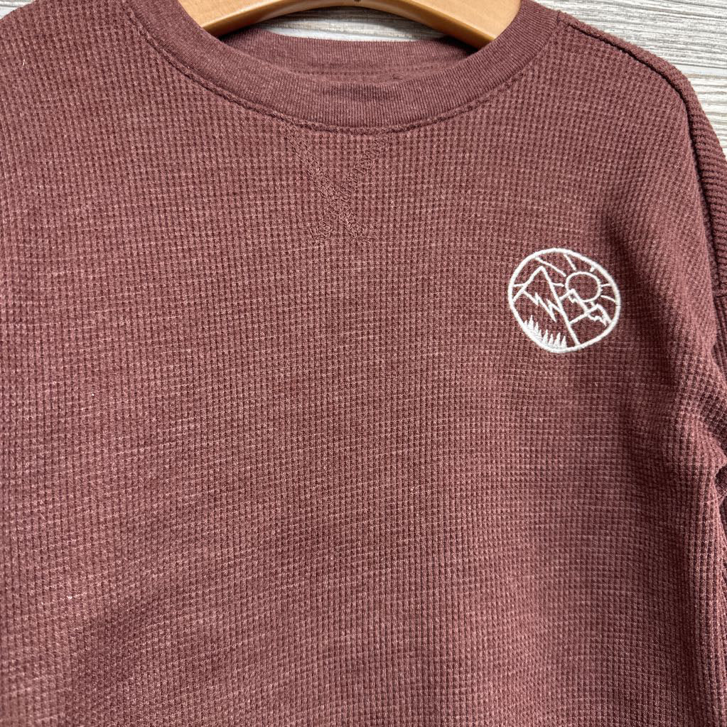 Waffle Knit Shirt Mountain 4t