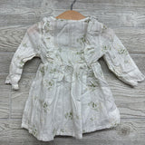 LS Dress Flowers Bow 9-12M