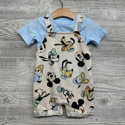 Shortalls Mickey Characters & Shirt 18M