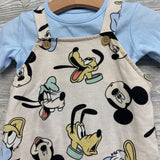 Shortalls Mickey Characters & Shirt 18M