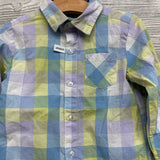 Button Up Gingham Shirt 2t