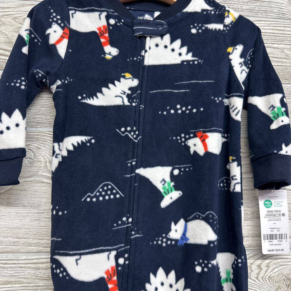 NEW Blanket Sleeper Dinosaurs Snowball Fight 18M