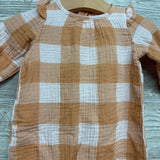 LS Gauze Plaid Outfit 3-6M