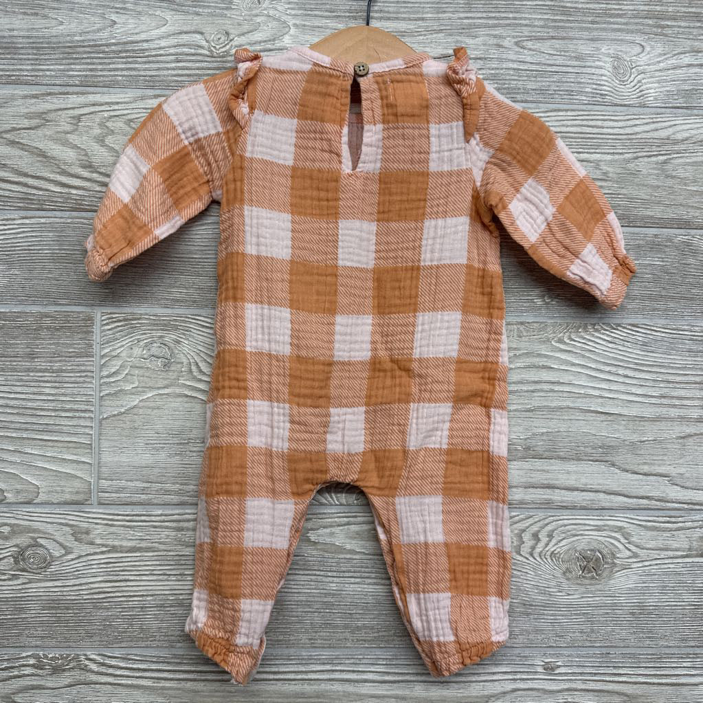 LS Gauze Plaid Outfit 3-6M