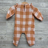 LS Gauze Plaid Outfit 3-6M