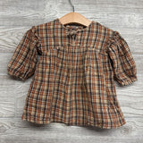 LS Gauze Dress Plaid 12-18M