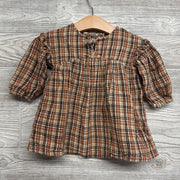 LS Gauze Dress Plaid 12-18M
