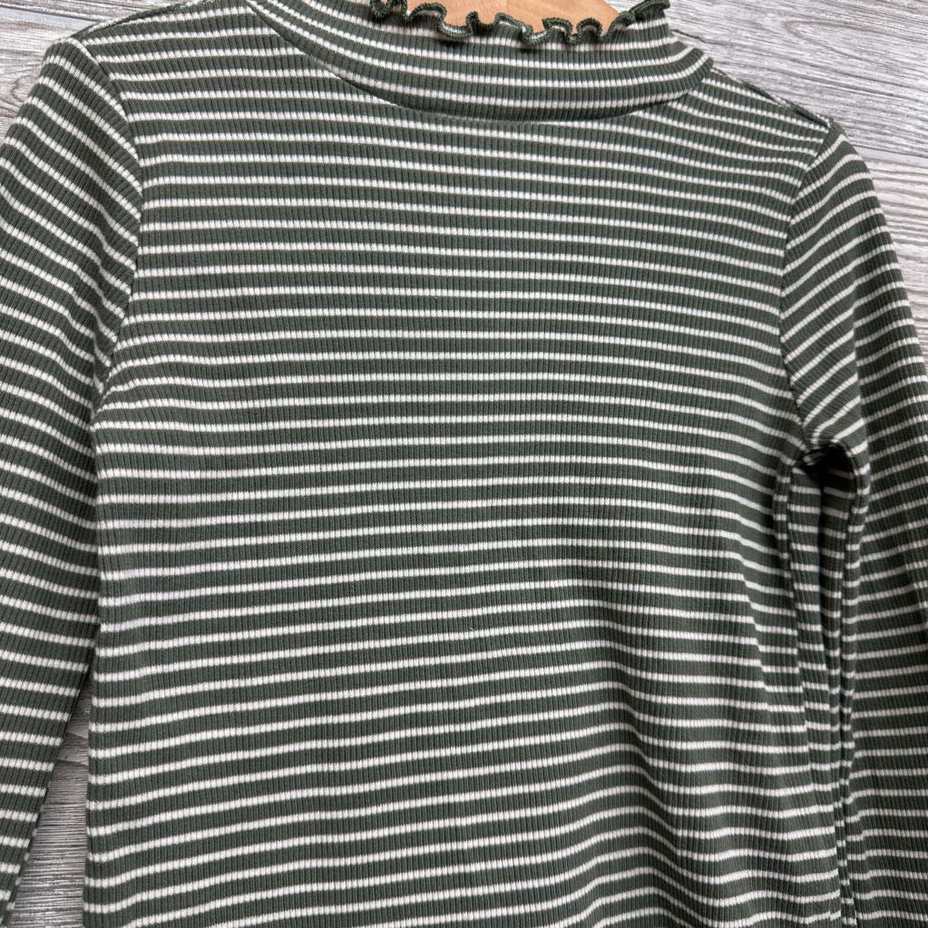 Lettuce Trim Mock Neck Shirt Stripes 4t