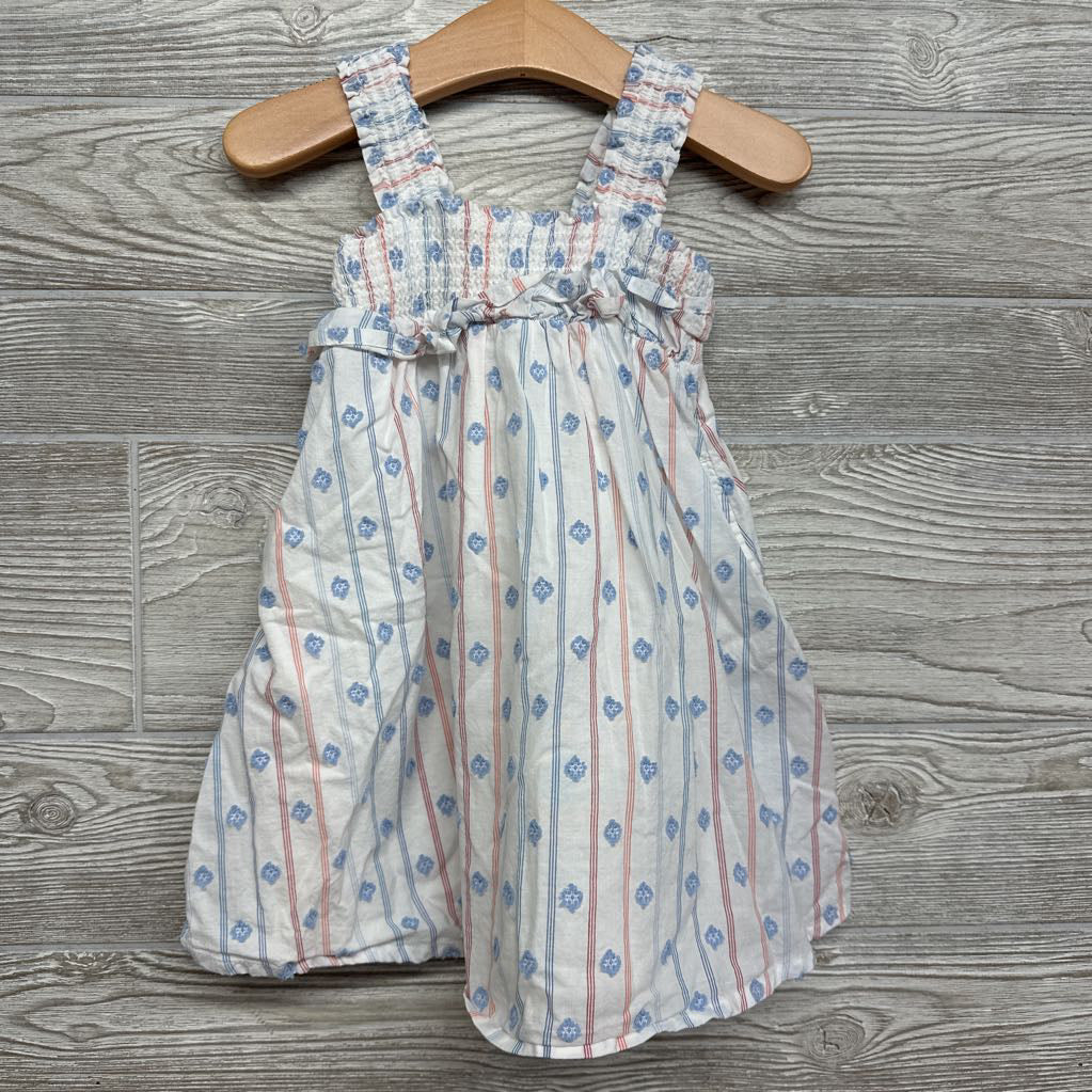 Tank Smocked Dress Stripes 2T