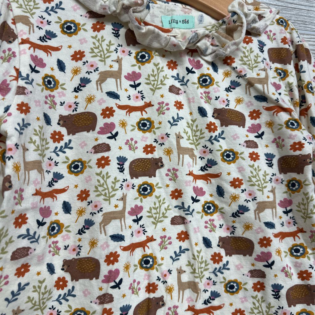 LS Shirt Ruffles Flowers & Animals 4-5