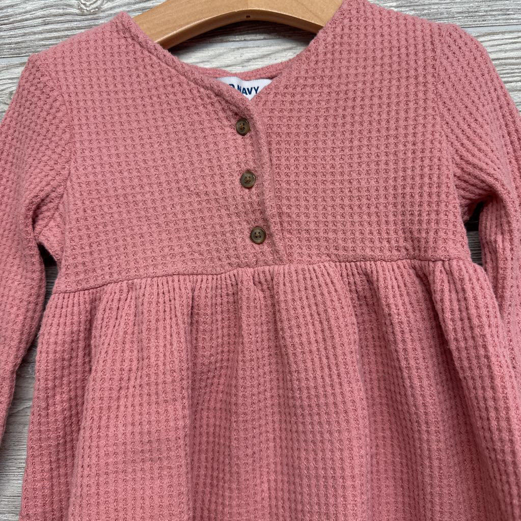 LS Waffle Knit Dress 3T