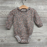 Linen Bodysuit Flowers Ruffles 12M