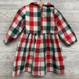 LS Plaid Dress Bow 3T